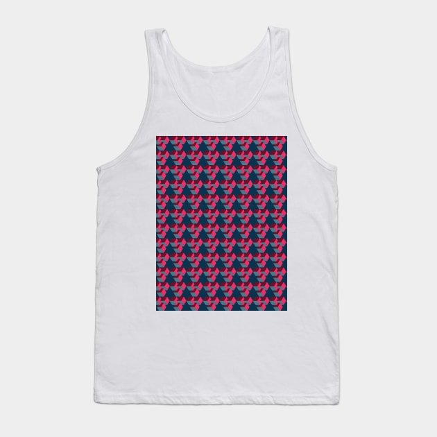 Cubic Geometric Dark Color Pattern Tank Top by WwsNttb